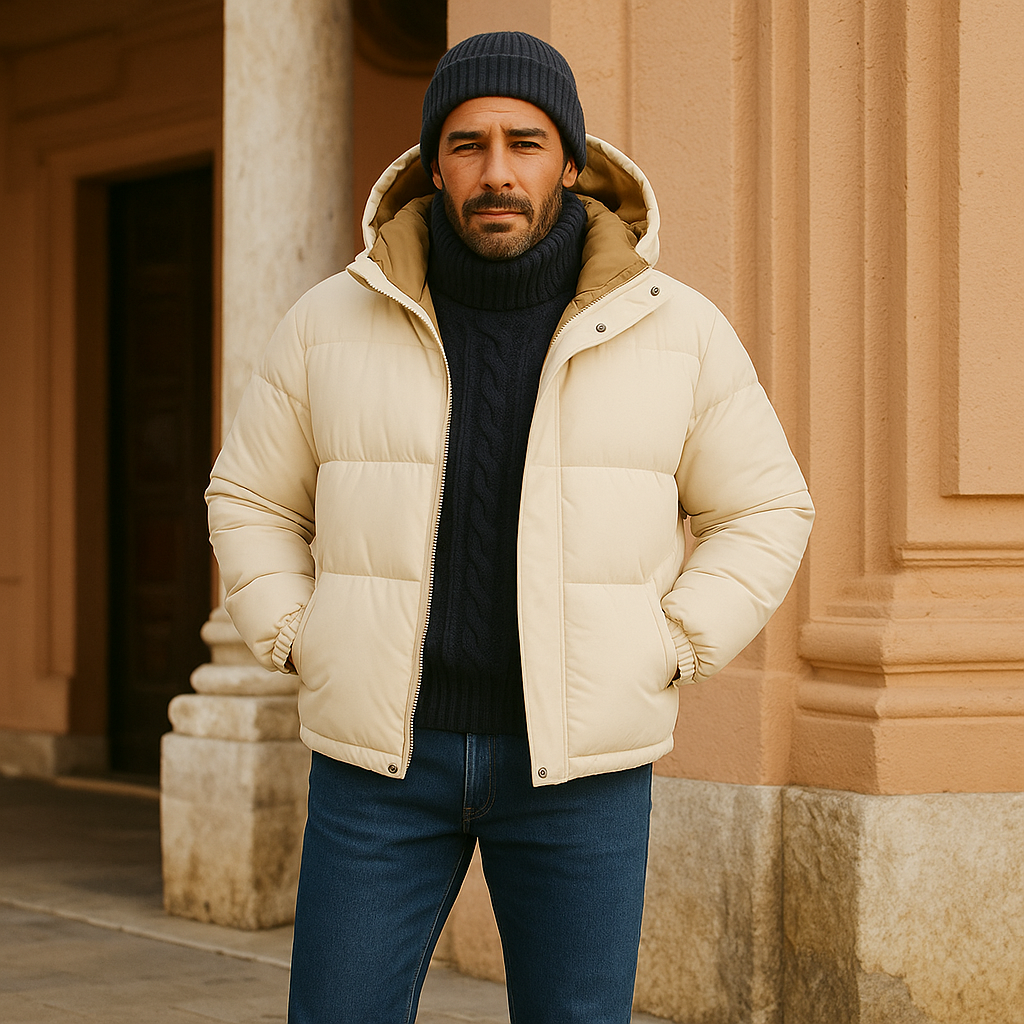 Mens Hooded Water Repellent Down Puffer Parka Jacket 8