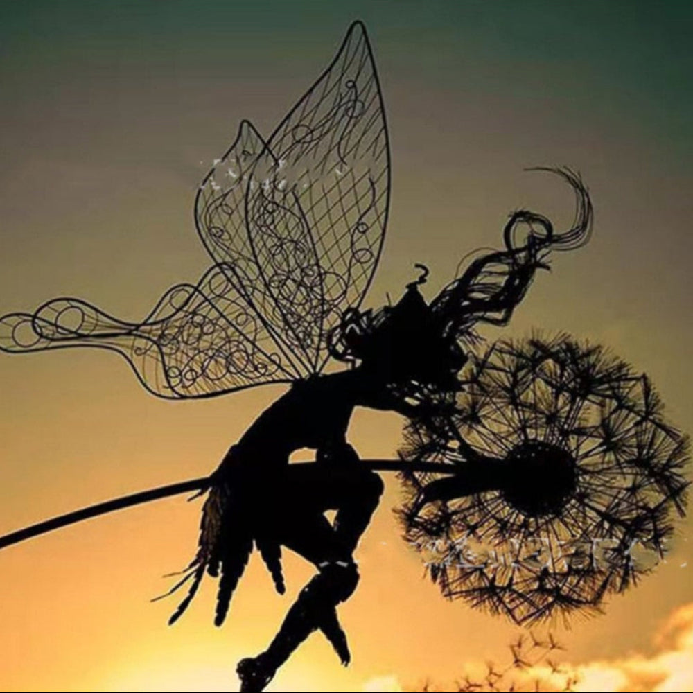 Colorful Fairy Garden Decoration Metal Yard Stake