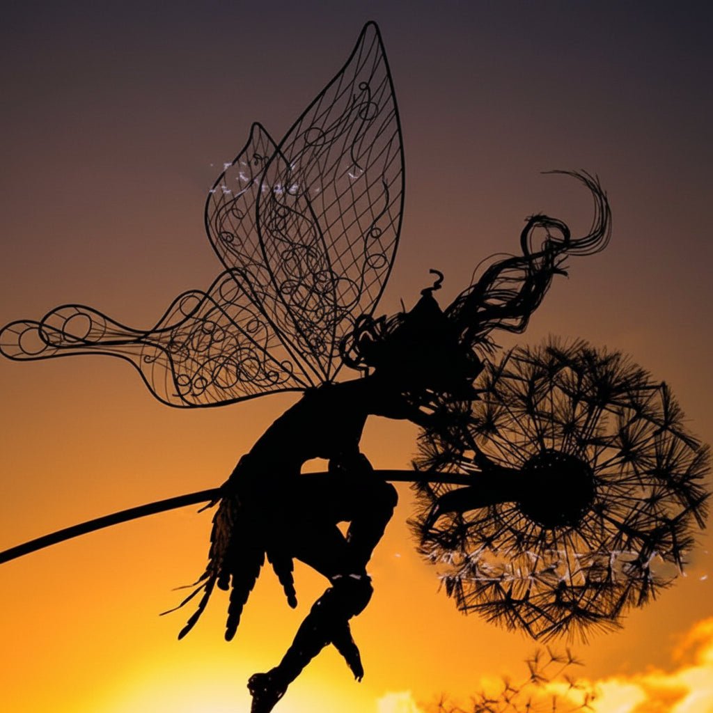 Outdoor Metal Fairy Garden Decoration Yard Stake