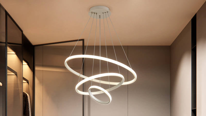 Stunning Spiral LED Ceiling Light With Round Rings