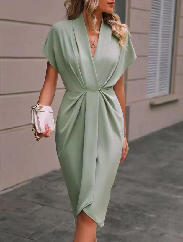 Soft Women's Midi Wrap Dress with Easy Style