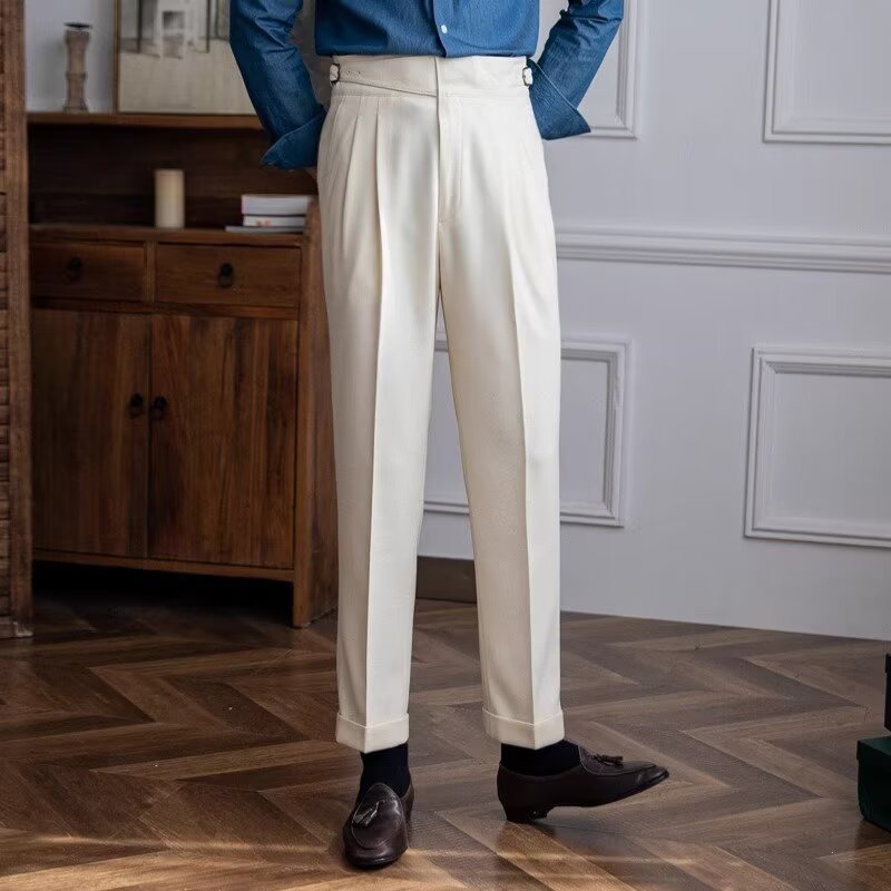 Classic Fit Men's Wool Dress Pants