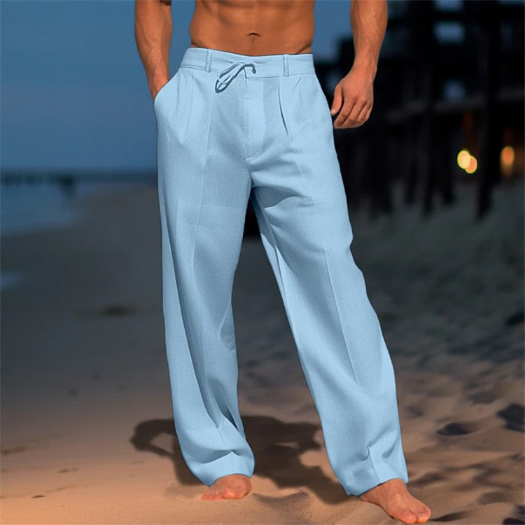 Comfortable Mens Casual Drawstring Trousers