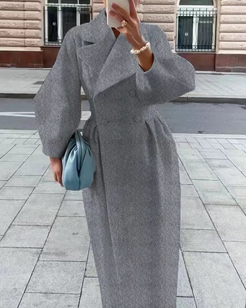 Elegant Ladies Long Trench Coat