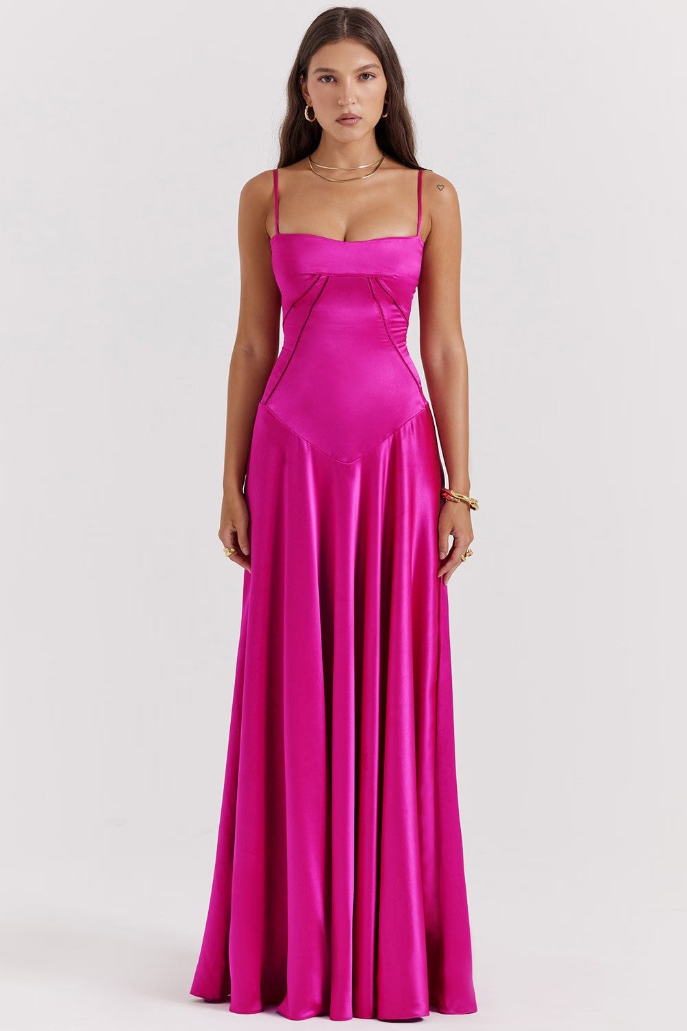 Ladies Elegant Long Evening Dress - Smooth Fit