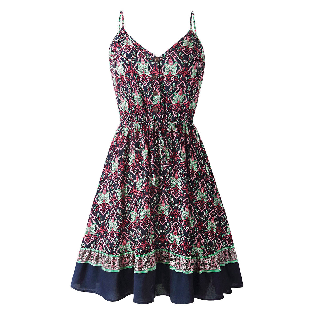 Vintage Ruffle Strapless Summer Mini Dress for Women