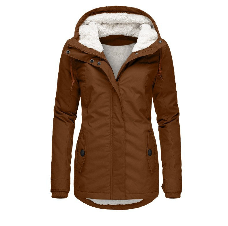 Warm Women's Fleece Hooded Coat