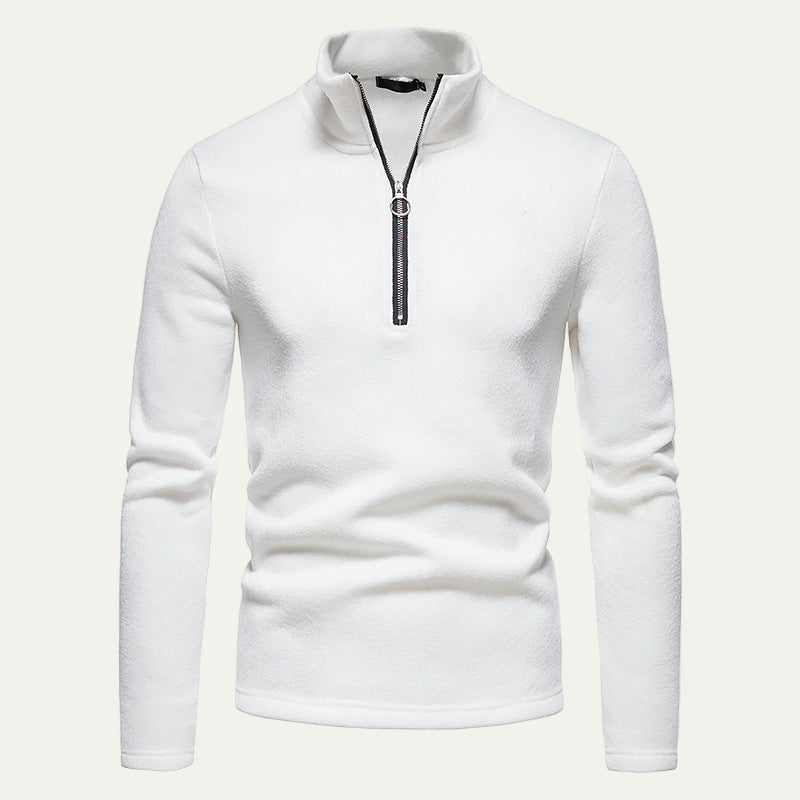 VogeLuxe | Men’s Textured Half Zip Mock Neck Pullover