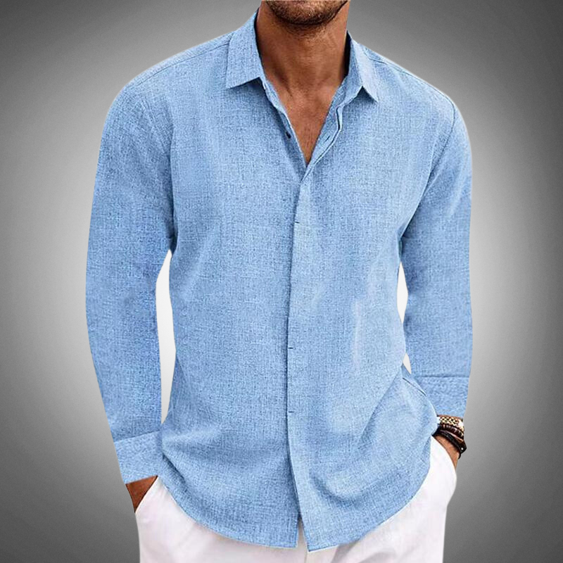 Relaxed Fit Men's Long Sleeve Shirt