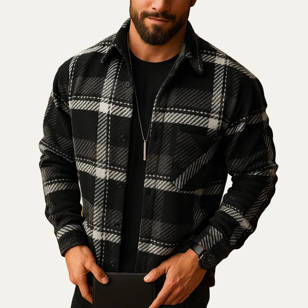 Oliver Men’s Classic Button Jacket – Long Sleeve Tailored Vest Style 4