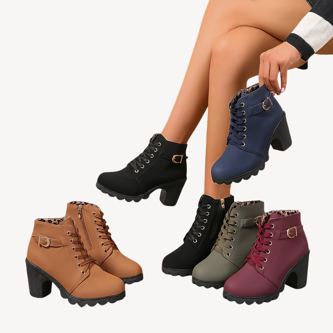 VogeLuxe | Women’s Elegant Lace-up High Heel Boots