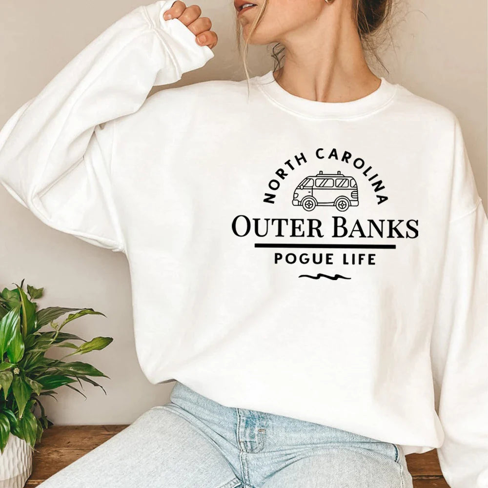 Fashionable NC Graphic Winter Sweatshirt