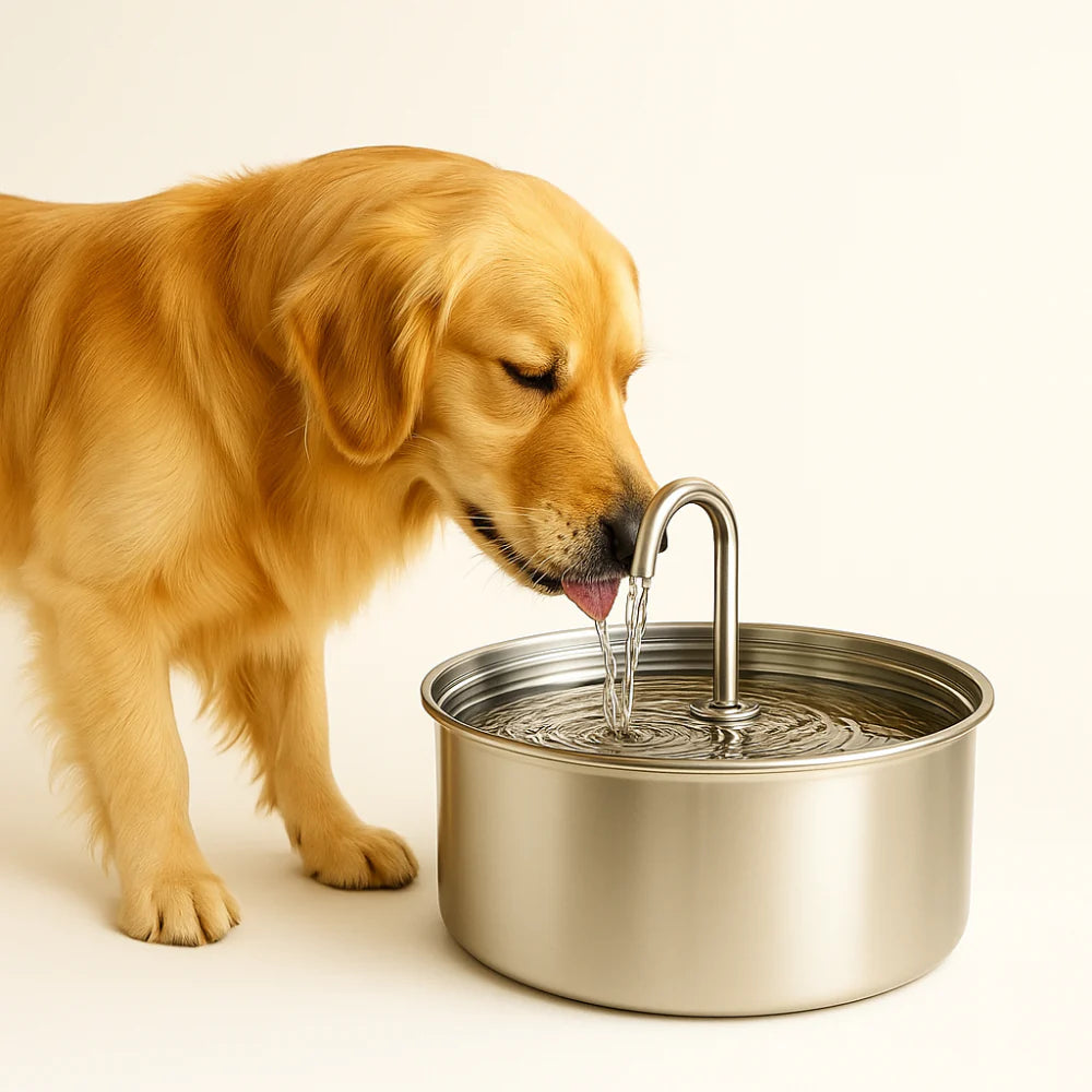 Automatic Stainless Steel Pet Drinking Fountain Bowl - VogeLuxe