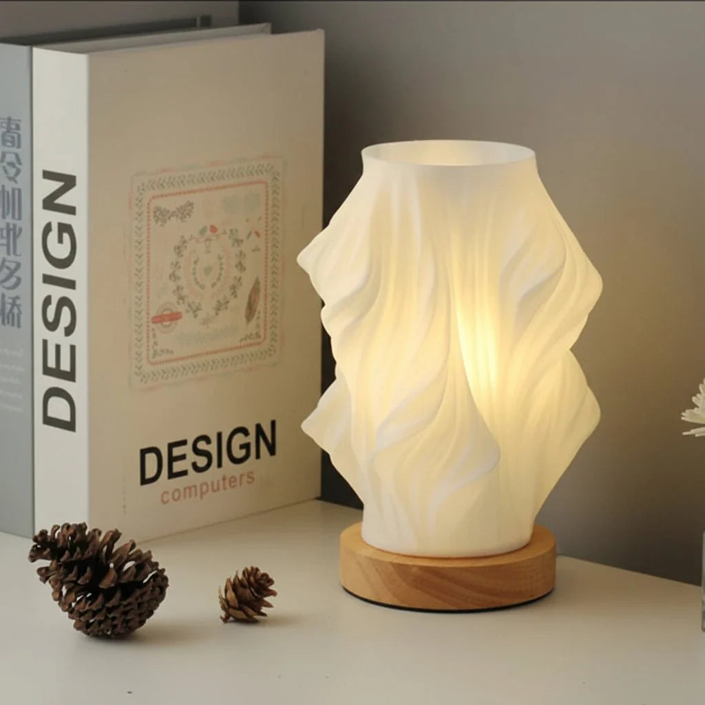 Contemporary Desk Lamp with Adjustable USB Port Light