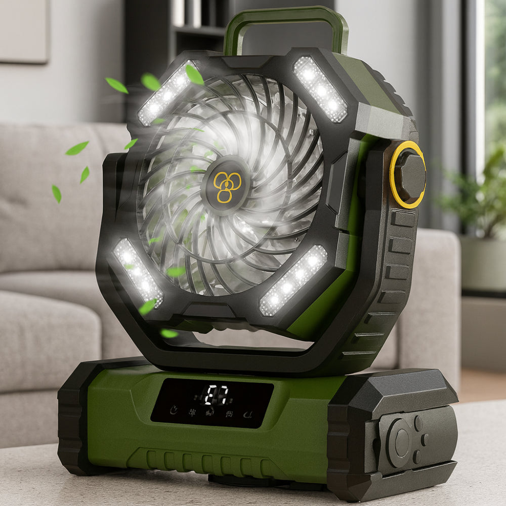 Compact Rechargeable Oscillating Fan with Remote Control