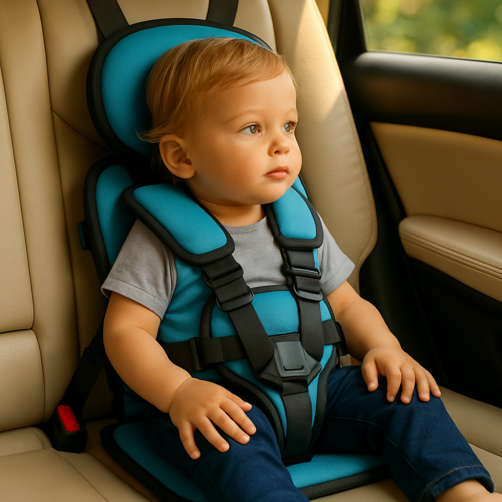 Compact Toddler Car Booster Seat Travel Safety Harness