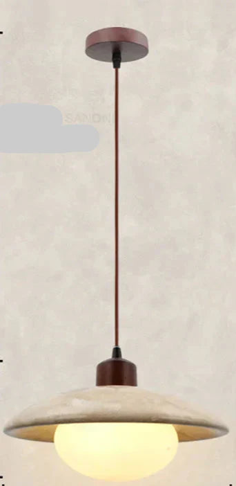 Rustic Wooden Drop Pendant Light With Earthy Tone