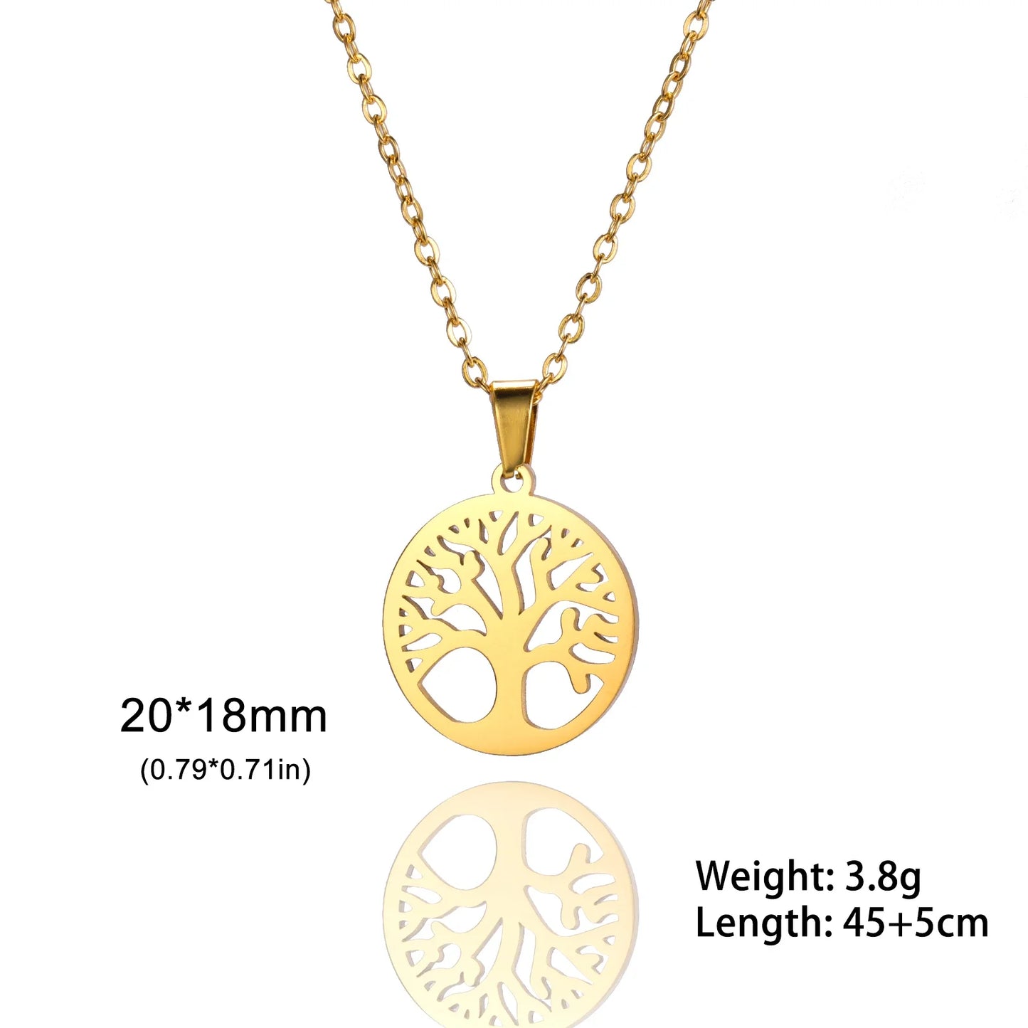 Elegant Nature Tree Zircon Necklace