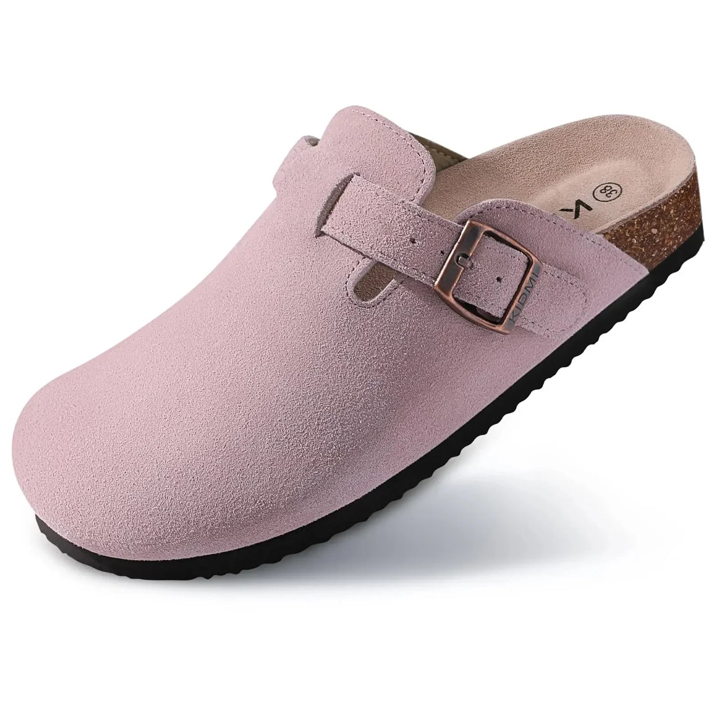 Cozy Women's Cork Footbed Slippers with Grip Soles