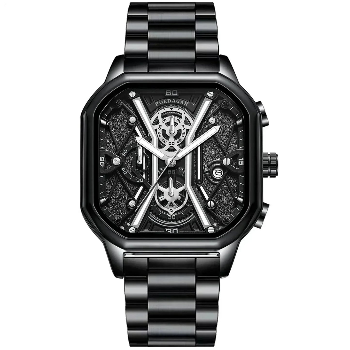 Vintage Leather Men's Chronograph Watch
