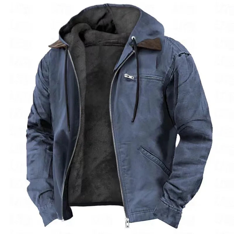 Soft Cozy Men's Zip Up Fleece Hoodie Jacket