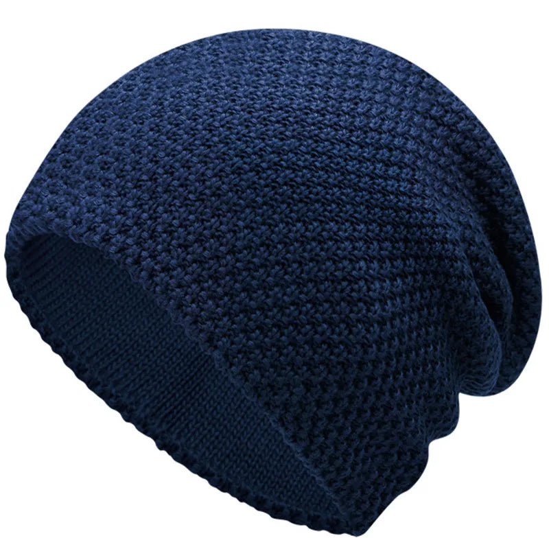 Large Cozy Knitted Winter Hat for Men Women