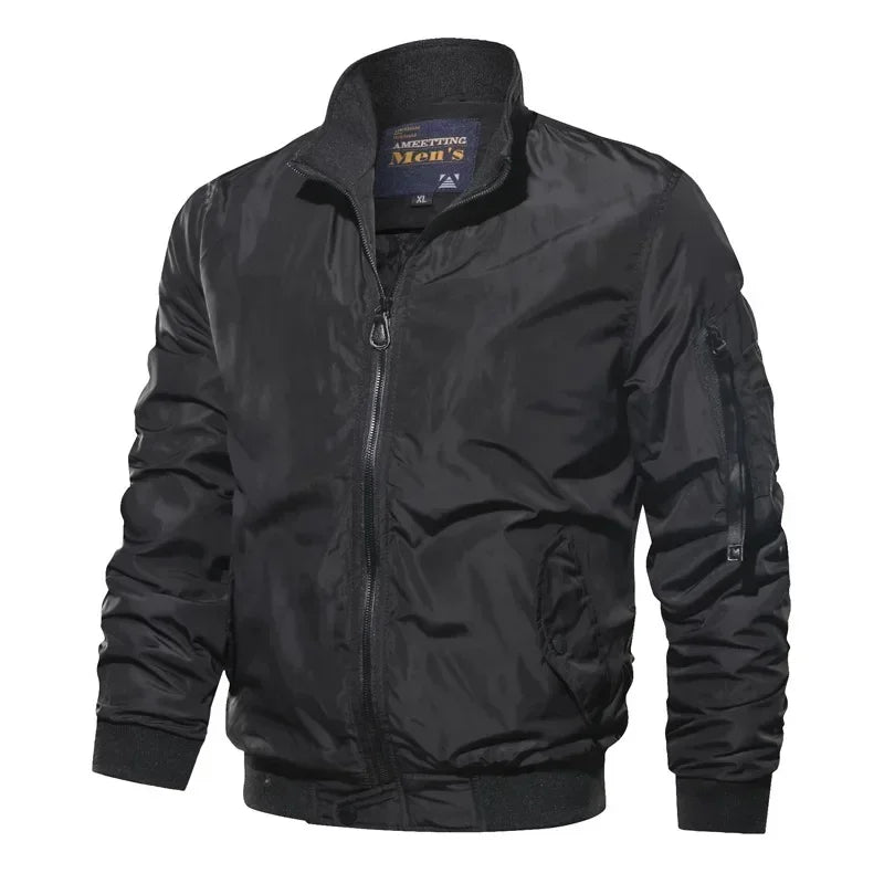 Men's Fitted Classic Bomber Coat