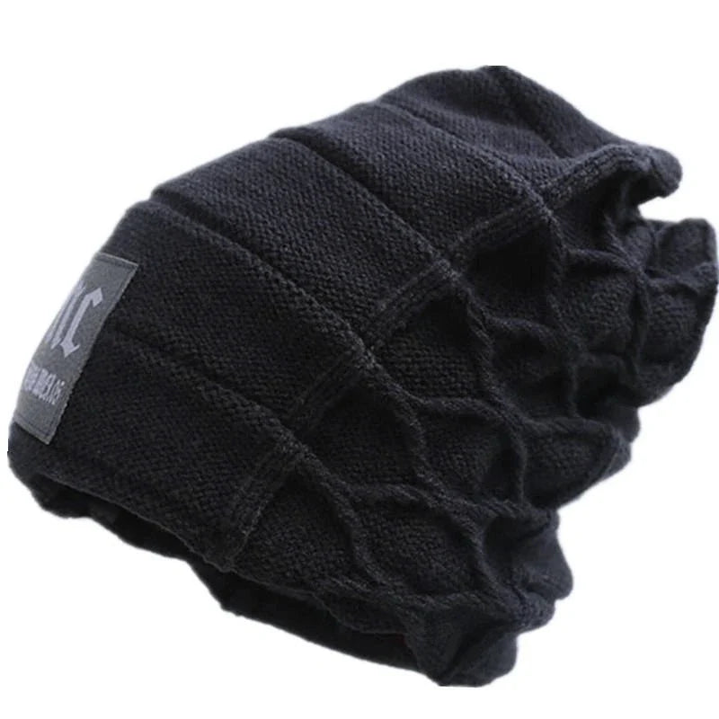 Warm Faux Fur Lined Knit Winter Hat