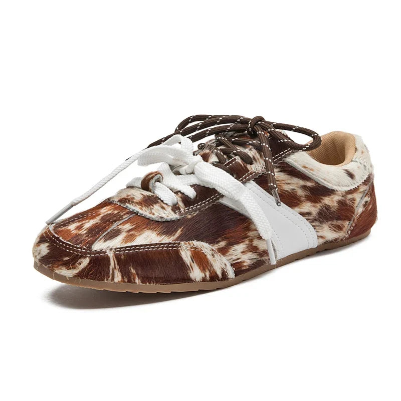 Luxury Leather Lace Up Women's Shoes
