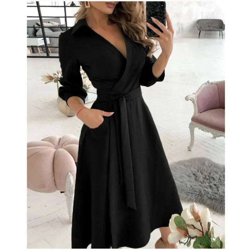 Elegant Women's Wrap Around Dress