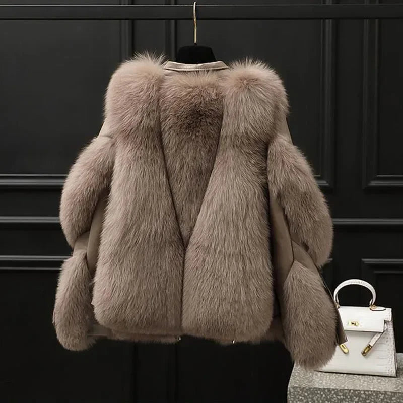 Plush Fake Fur Coat – Cozy Winter Parka