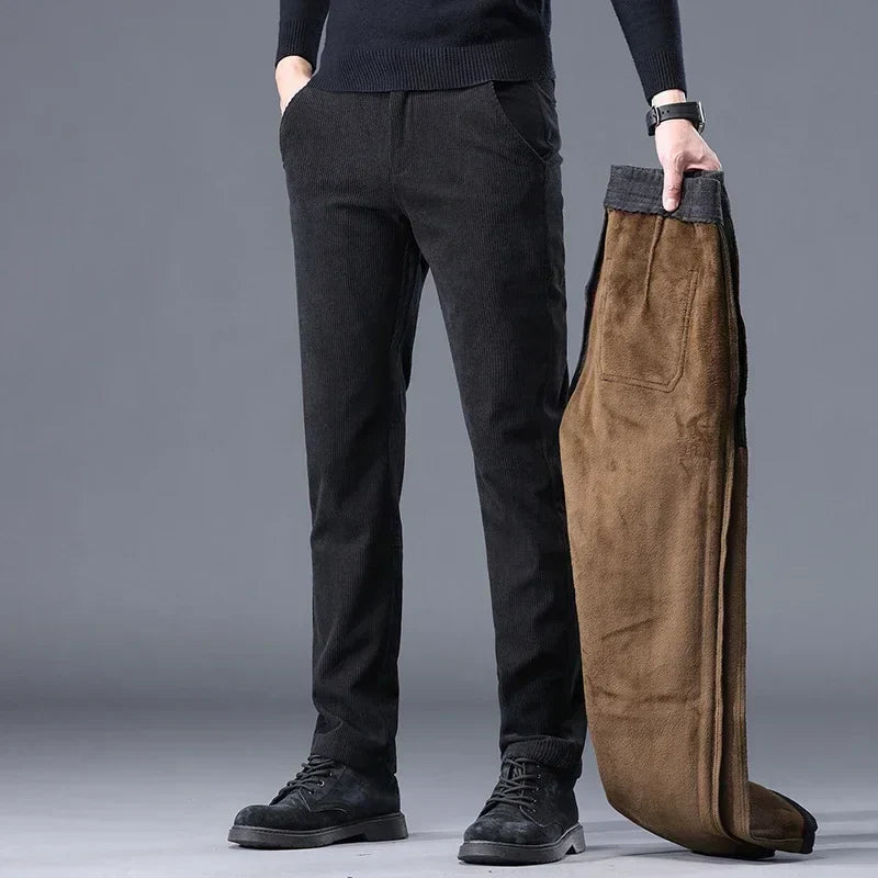 Men's Soft Fleece Work Pants with Slim Fit Style