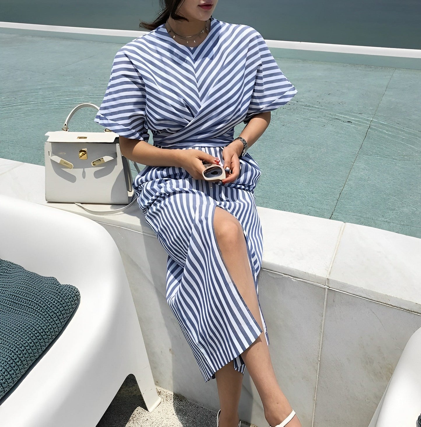 Pretty Sundress for Women Casual Midi Dress - BritishElegance