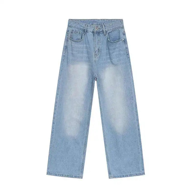 Relaxed Fit Men's Distressed Straight Leg Jeans