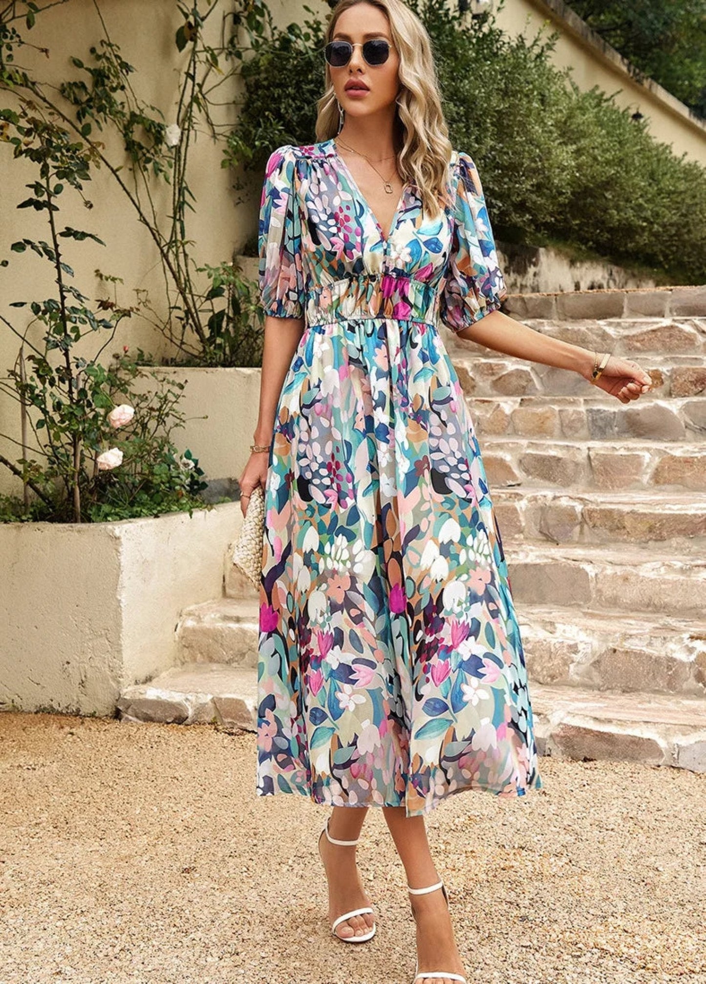 Stylish Summer Midi Dress Lightweight Design