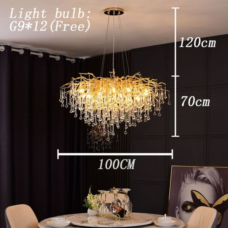 Luxury Crystal Drop LED Ceiling Light