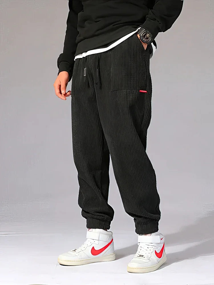 Casual Corduroy Pants - Loose Fit Mens Joggers