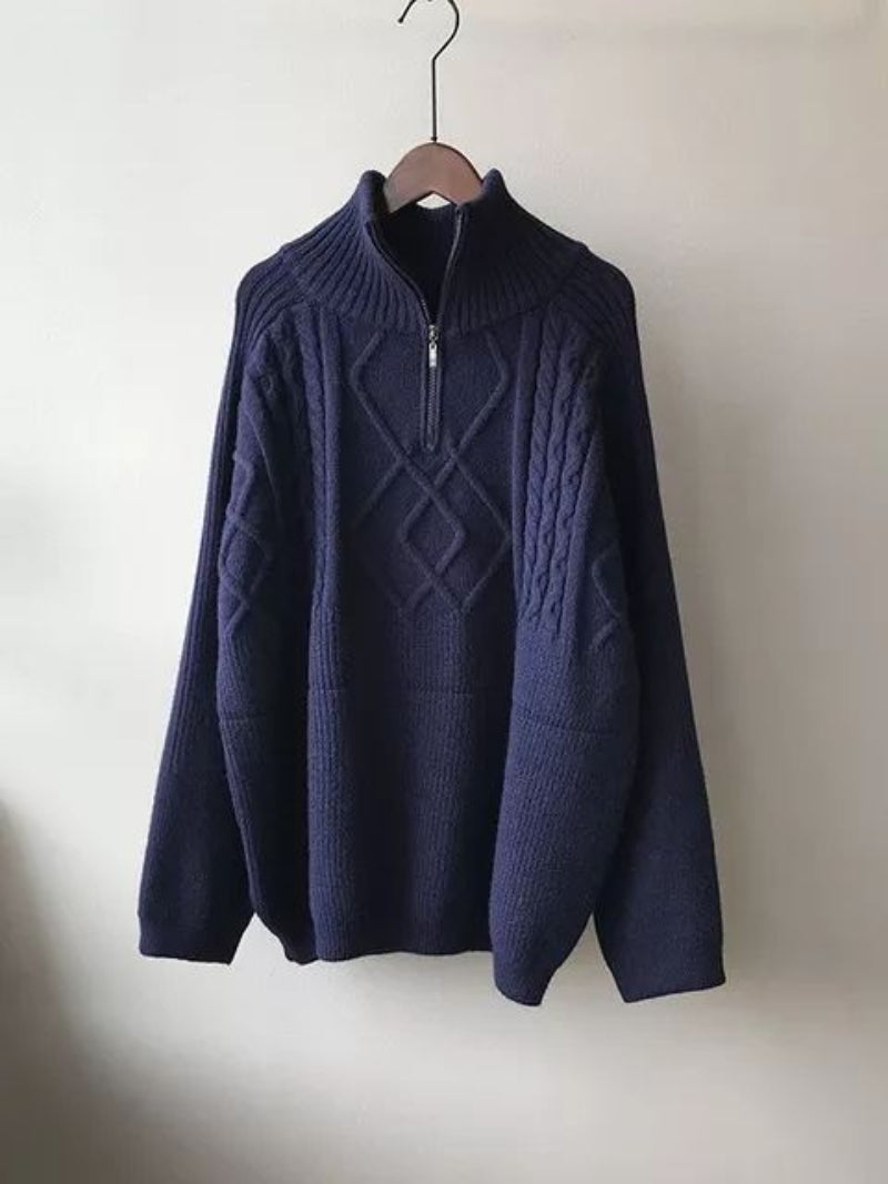 Cozy Winter Geometric Knit Sweater