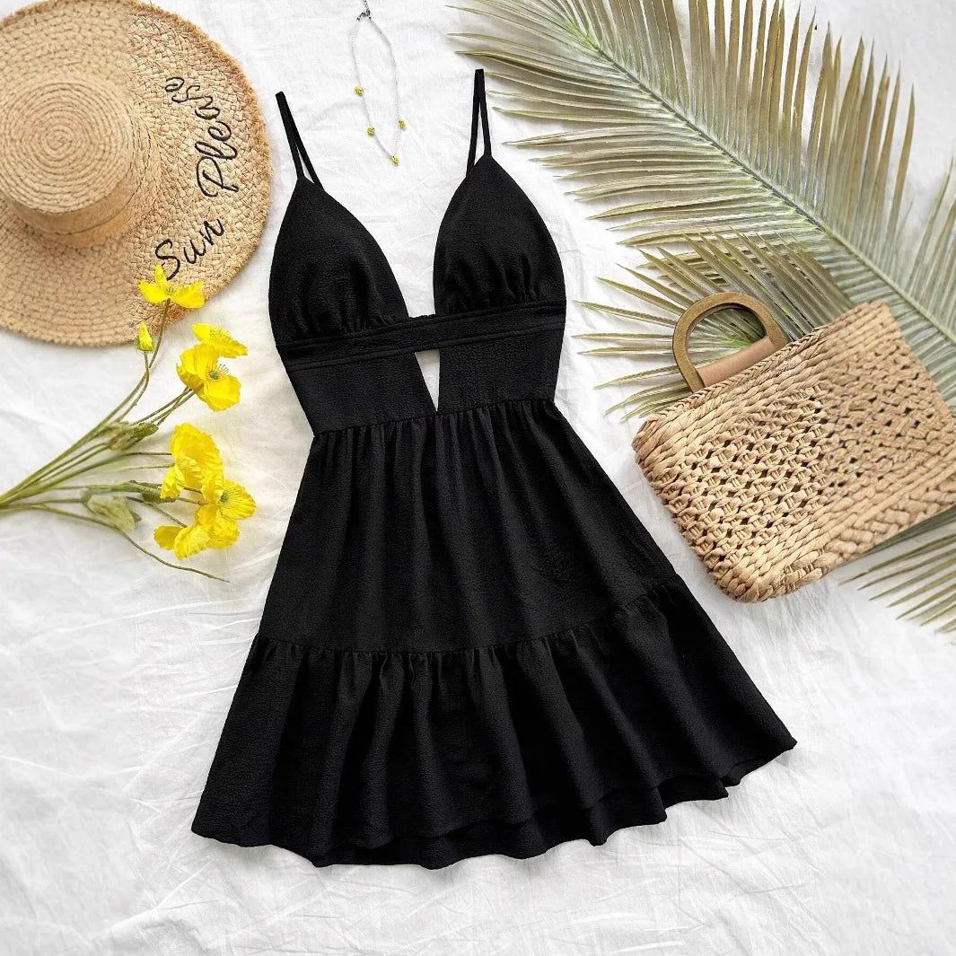 Sleeveless Animal Print Summer Mini Dress