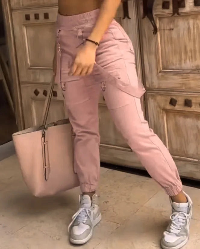 Comfortable Women's Casual Wide Leg Cargo Pants