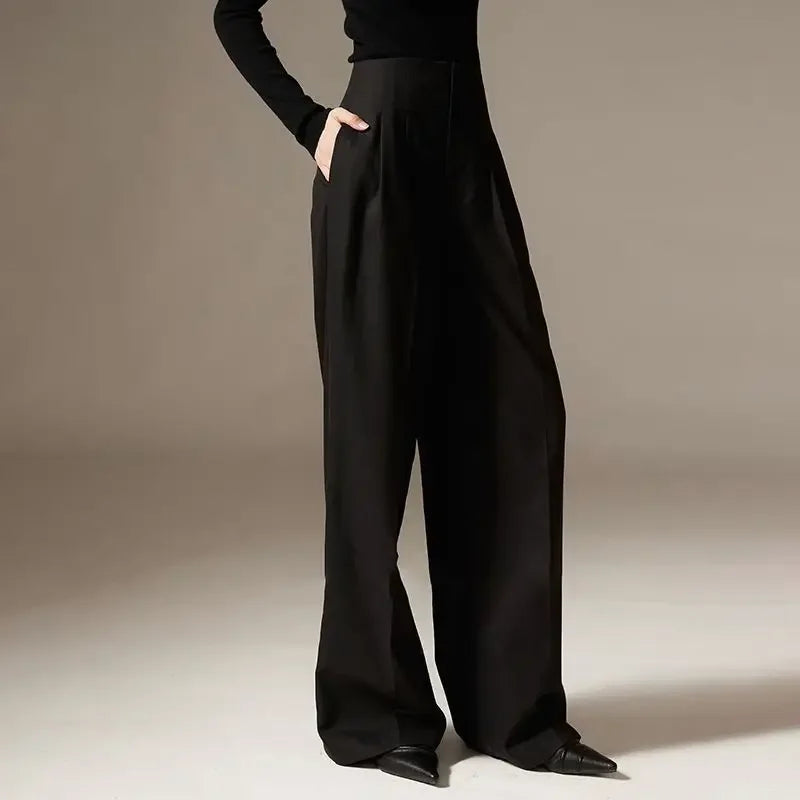 Comfortable Flowy High-Waist Spring Pants