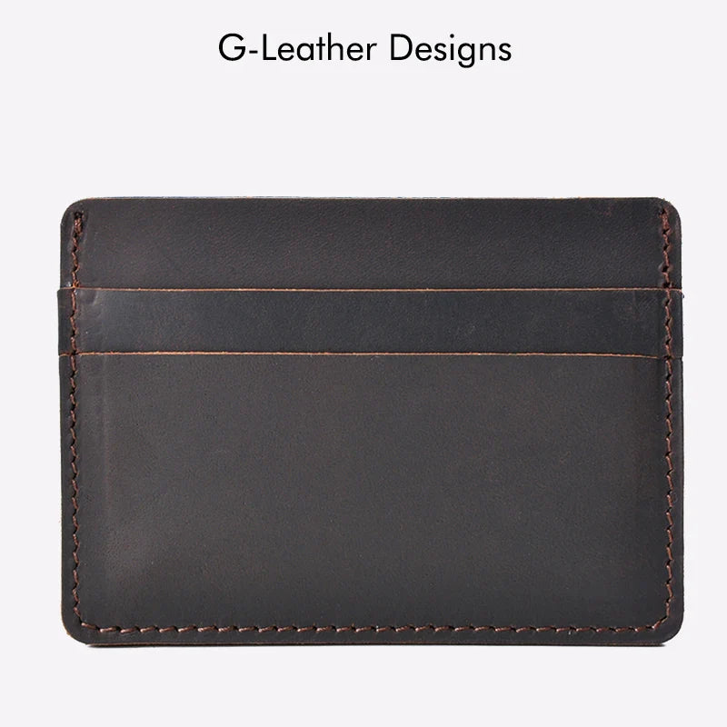 Classic Brown Genuine Leather Card Wallet