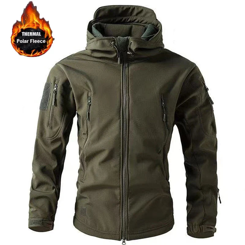 Breathable Warm Men's Fleece Jacket Waterproof