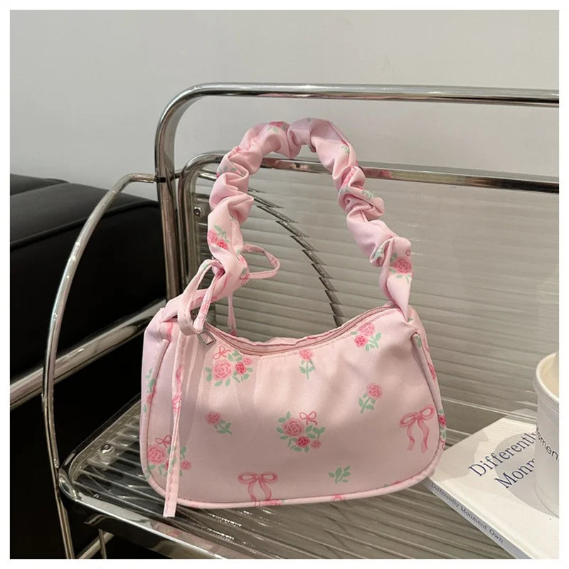 Cute Floral Fabric Tote Shoulder Bag