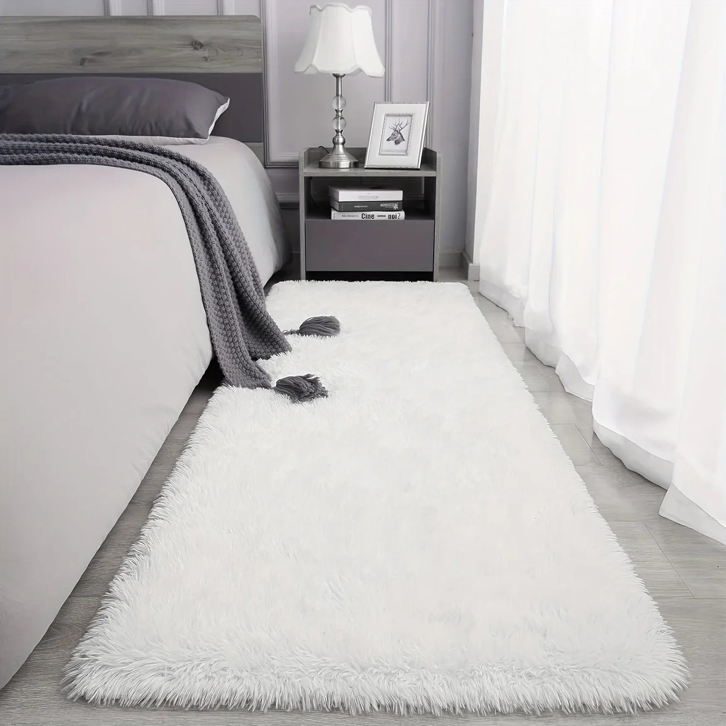 Soft Faux Fur Area Rug | Machine Washable Plush Mat