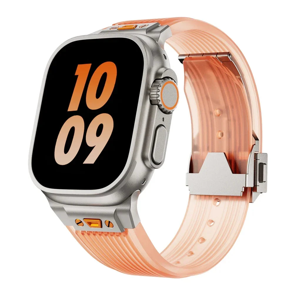 Flexible Clear Apple Watch Silicon Strap Daily Wear
