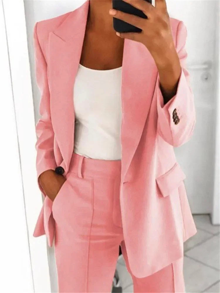 Relaxed Fit Ladies Long Sleeve Office Blazer