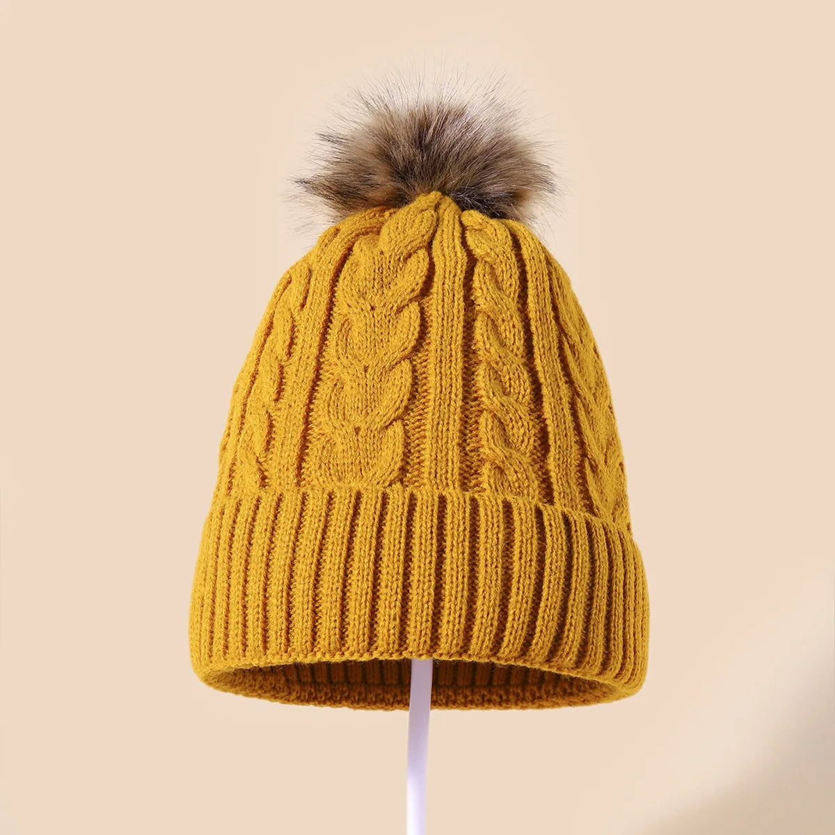 Soft Fuzzy Winter Beanie for Ladies
