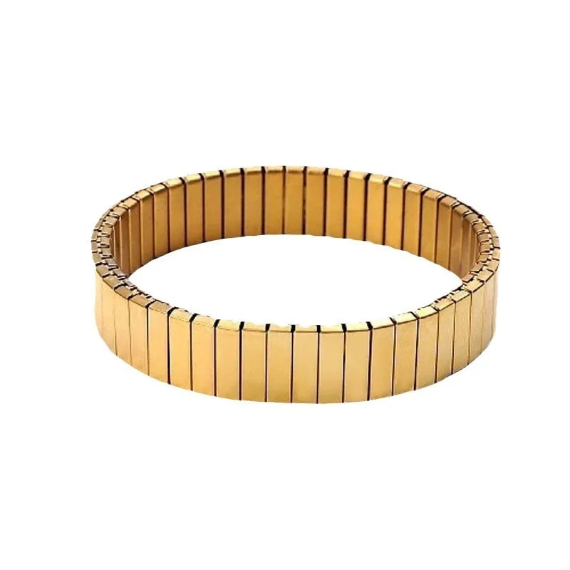Rose Gold Metal Heart Stretch Bracelet