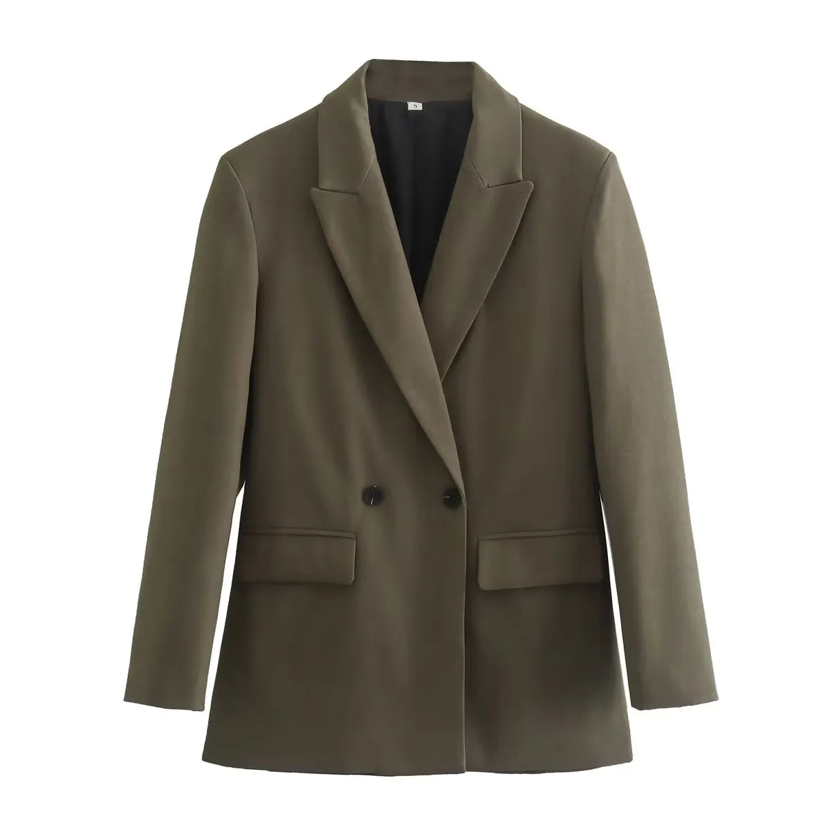 Classic Fit Women's Simple Long Coat with Pockets